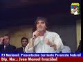 Discurso de Irrazabal en la sede nacional del PJ