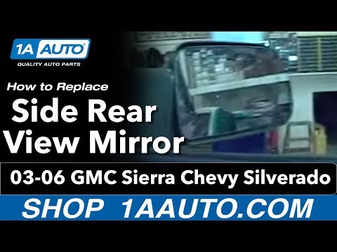 How To Install Replace Side Rear View Mirror GMC Sierra Chevy Silverado 03-06 1AAuto.com