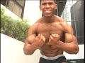 Bodybuilder Jonathan Irizraary poses outdoors Bodybuilder Jonathan Irizraary poses outdoors
