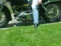 Chopa Mike Riding 1971 Harley FLH