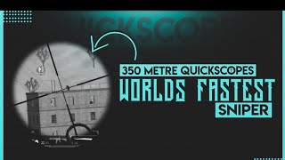 Worlds Fastest SNIPER  350 metres Quickscopes Pubg