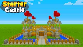 Minecraft Tutorial: How To Make A Starter Castle "Survival Castle Tutorial"