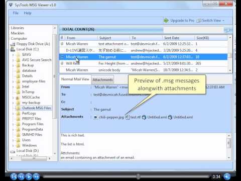 how to open msg file