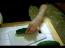 How To Make Stuffed Baked Cucumber : Washing & Cutting Cucumbers For Stuffed Baked Cucumbers