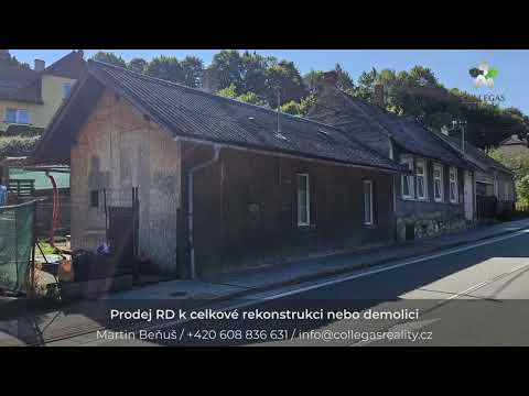 Video Prodej, rodinný dům 2+1, Březová nad Svitavou