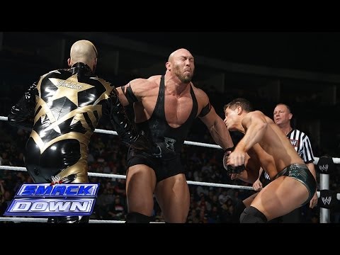 curtis - WWE Tag Team Champions Cody Rhodes & Goldust collide with the duo of Curtis Axel & Ryback.