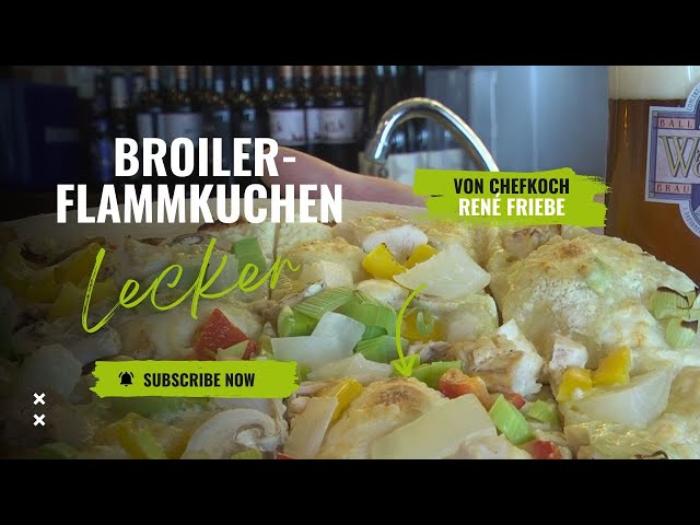 Watzke Flammkuchen mit marinierter Hähnchenbrust
