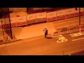 funny ガードマン (guardman) dancing in winter (japan)