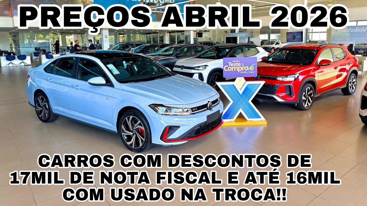 VOLKSWAGEN E SEUS PREÇOS E DESCONTOS ATUALIZADOS EM ABRIL DE 2026 | AINDA VALE A PENA COMPRAR UM??
