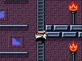 the sixteenth episode in the walkthrough. now we're in the tower of revival. the level starts with a large flame block in the way -- you have to light torches to get rid of it. in order to light the torches, you have to touch the first so that wario will be on fire. while on fire, he runs like crazy, but he can light torches. after that, you have to move the oven-like thing to the left so you can go in that small gap. then, you have to avoid being stung while going down the platforms. if you do, you become puffy wario, which will cause to go up. though, once you make it all the way down and go to the left, you have to become puffy so you can make it up. just avoid the donut and the sparks while you do so. then, get the gray key, and go back down. to save time, eat a donut, and jump until you break some blocks. it's easy from here. this treasure is the second power-up in the game. you can swim... to an extent. you can swim, but not through currents. you can do that later, though. but for now, let's go in levels where you can swim, like the pool of rain or the big bridge.