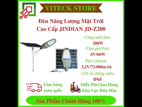 LẮP ĐẶT VÀ TEST ÁNH SÁNG THỰC TẾ CỦA DÒNG ĐÈN NĂNG LƯỢNG MẶT TRỜI JD - Z200 CỦA HÃNG JINDIAN