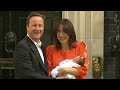 David and Samantha Cameron show off their new baby Florence to the media. . . Follow us on twitter at twitter.com .