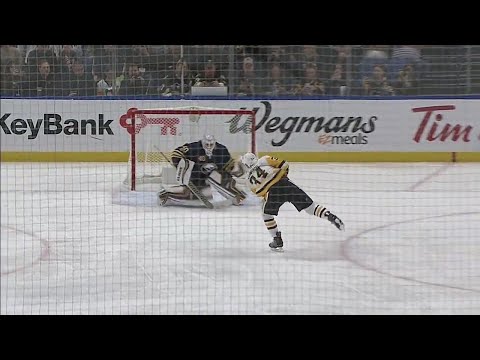 Video: Penguins’ Kuhnhackl draws penalty, roofs penalty shot over Sabres' Lehner