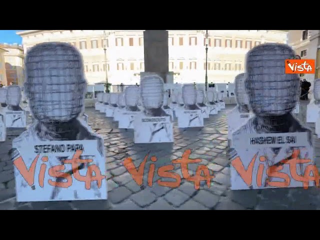 In carcere 72 morti da inizio anno, flashmob a Montecitorio con sagome per ricordare le vittime