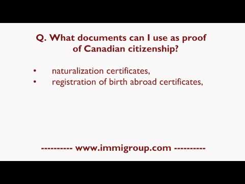 how to prove canadian citizenship