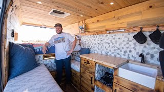 Rustic SELF-BUILD built for ADVENTURE 🏜️ | Practical VAN CONVERSION with STUNNING WOOD FINISH by Nate Murphy