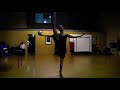 Holli dancing her demi character