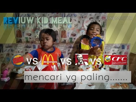 Reviuw kid meal burger king vs mcdonald vs KFC vs CFC