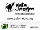 Entrevista na R�dio UFMG sobre Direitos Animais - Gato Negro