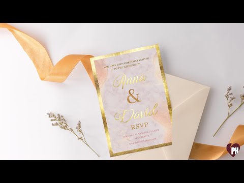 video-linktoworks-How to Design a Wedding Invitation in Photoshop -...