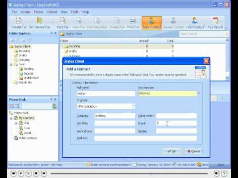 Add Contact in Joyfax Server / Fax Server Pro
