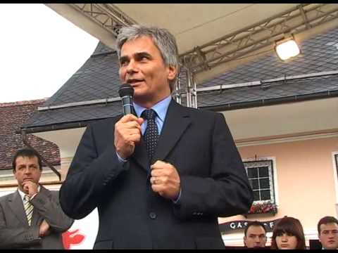 Werner Faymann in Liezen und Stainach (