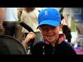 Richard Branson receives golf Lesson from Monty on aeroplane wing