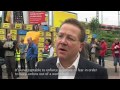 German Telekom workers rally in support of T-Mobile USA workers  - Long Version
