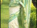 Off White Pure Georgette Saree with Blouse