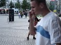 Klaus B�rbel sings at Bremen main station