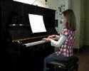 Nienke plays Greensleeves on piano