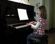 Nienke plays Greensleeves on piano