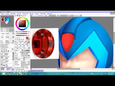 how to draw megaman x paint