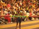 Kay Kay Eppinger in high jump action Kay Kay Eppinger in high jump action