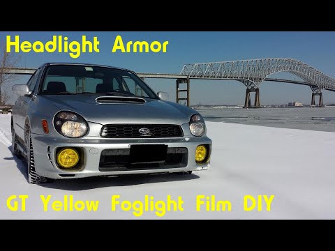GT Yellow Fog Light Tint Protection Film Kit DIY – Headlight Armor  – Subaru Impreza WRX