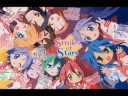 Lucky Star full OP song Motteke! Sailor Fuku sang by Konata Izumi(Aya Hirano), Kagami Hiiragi(Emiri Katou), Tsukasa Hiiragi(Kaori Fukuhara), and Miyuki Takara(Aya Endou). Also at the end there's a picture of water on Mars. XD