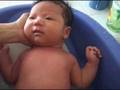 Bath Time! on 10/3. Christian loves water!