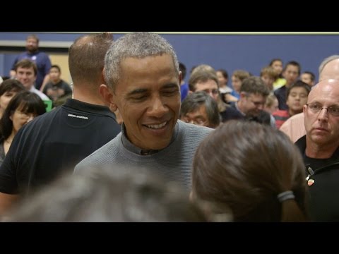 President Obama Visits Dillingham Middle School