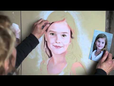 pastels - Painting process of a pastel portrait of a girl, by Graciela Bombalova. Bogra art Studio. This is a speed process of a pastel painting of a young girl. I've ...