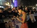 accidental husband premier showing in london with scarlet (aka natassia malthe) arriving