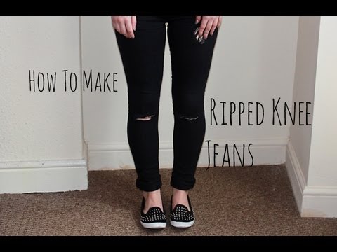 how to patch ripped jeans knee