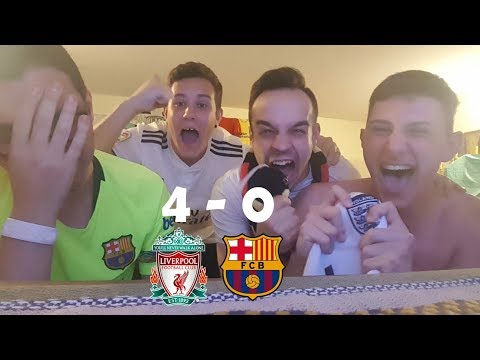 Liverpool V/s Barcelona 4-0 REACCIONES DE HINCHAS