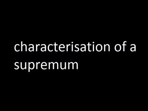 how to prove supremum