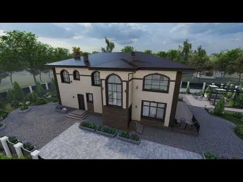Индивидуальный двухэтажный проект дома с гаражом DTE-152