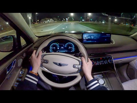 2024 Genesis GV80 Prestige Signature - POV Night Drive (Binaural Audio)