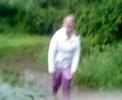 me n leanne on pond - we fell in wooops