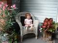 sitting on the deck at Grammas