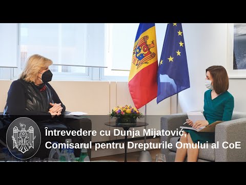 Președintele Maia Sandu s-a întâlnit cu Comisarul pentru Drepturile Omului al CoE, Dunja Mijatović