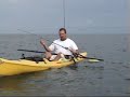 SHARK ON!!- It wasn't the biggest or the baddest, but it was a shock to hook up and lots of fun!! It was a 3-4ft Bonnethead shark in 19-20ft of water. Chewed through my mono leader when I got it close to the kayak.I wasn't prepared or rigged to catch this. The video is in slow motion at the end to show the splash and charge after the fish and I saw eye to eye!!