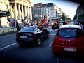 espa�a-suecia euro 2008 desfile de coches en la bourse de bruselas.  voitures a la bourse apr�s la victoire de l'espagne